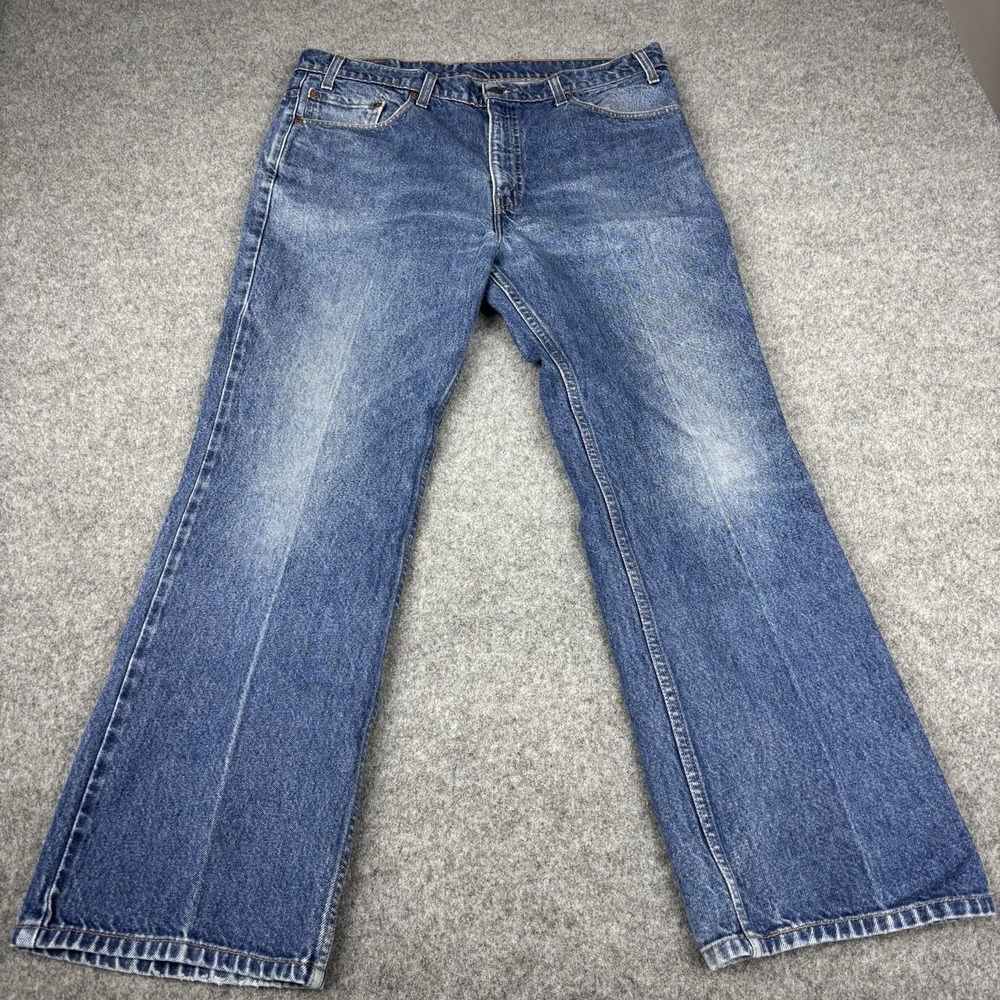 VTG Levi's 517 Bootcut Mens 40x30 (Fits 36x30) Medium Wash Classic Blue Denim